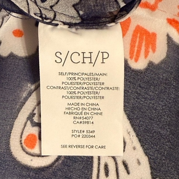 CAbi BLUE Floral Paisley Print Striped Sheer Sleeveless Blouse Size Small - Picture 3 of 13